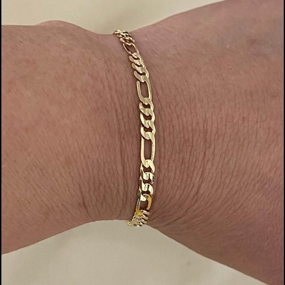 18k Gold Filled Figaro Bracelet - Picture 2 of 8